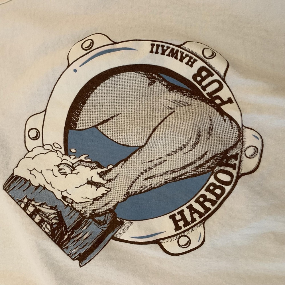 Vintage Harbor Pub Anvil Shirt Mens XL White Pro Bowl 2001 Tank Tee Hawaii